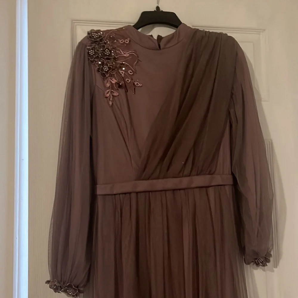 Long sleeve maxi Evening dress size 42 - Picture 2 of 5